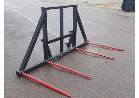 New Himac 4 Spear Double Round Hay Forks Excess Stock Bale Spikes In