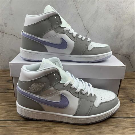 Nike Air Jordan 1 Mid Womens Grey Blue Nuevo Instagram Footzonespain2