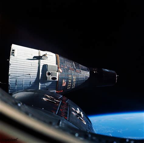 Gemini 7 Spacecraft Taken Through The Hatch Window Of The Gemini 6