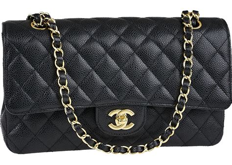 Chanel Classic Flap Black Bag With Gold Chain Price Iucn Water