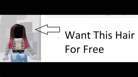 How To Get A Free Hair In Roblox Youtube