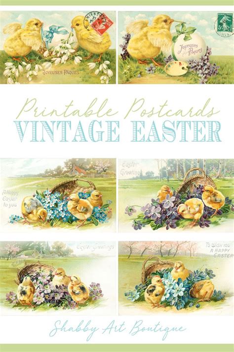 Vintage Easter Postcards Shabby Art Boutique
