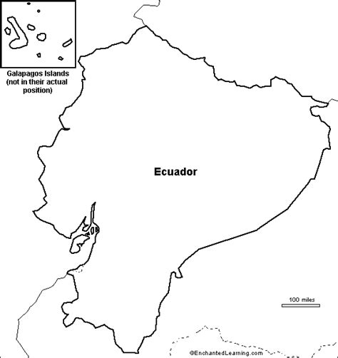 Ecuador Mapa Politico Para Colorear