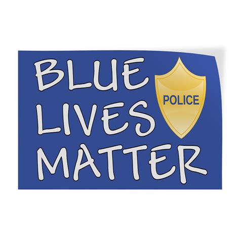 Decal Stickers Blue Lives Matter Police Vinyl Store Sign Label
