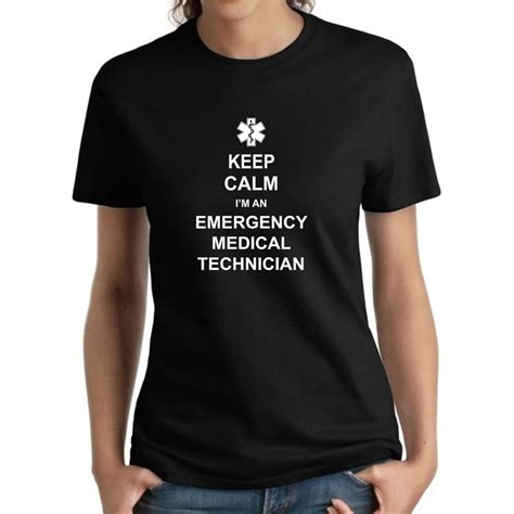 Ems Ladies Shirt Keep Calm Im An Emt Paramedic Fire Rescue Womens Teet Shirts Aliexpress