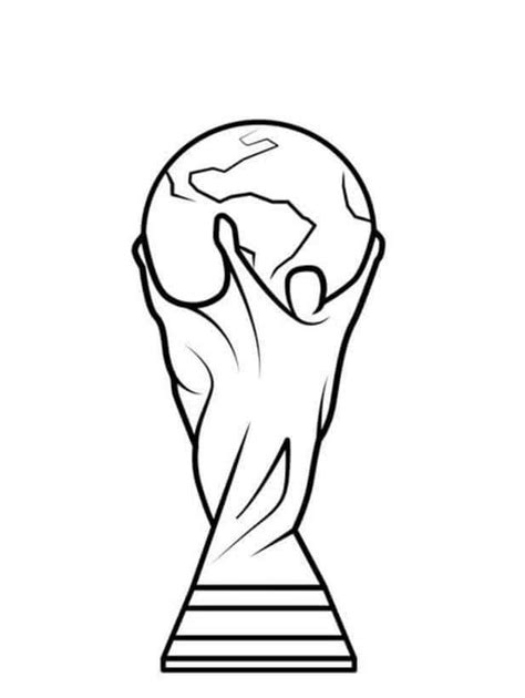 The World Cup Trophy Is Shown In This Black And White Drawing It
