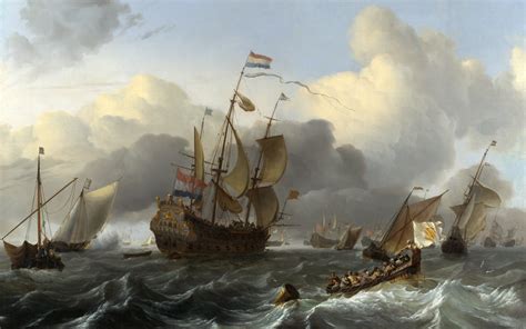 The Eendracht And A Dutch Fleet Of Men Of War Before The Wind