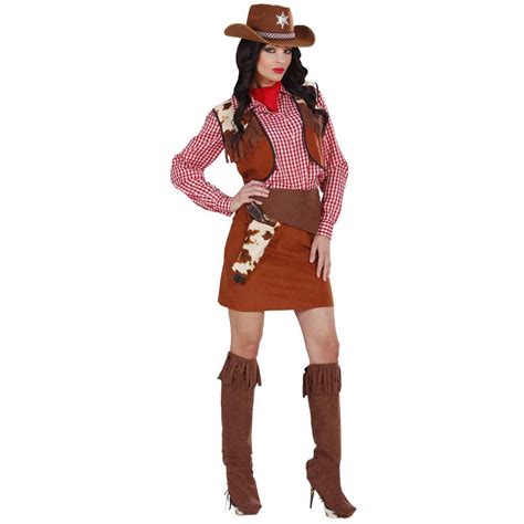 Cowgirl Damen Kost M Set Karneval Cowboy Wilder Western Party