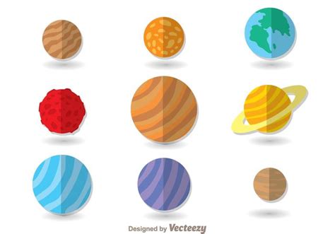 Planets Flat Icons Download Free Vector Art Stock Graphics And Images