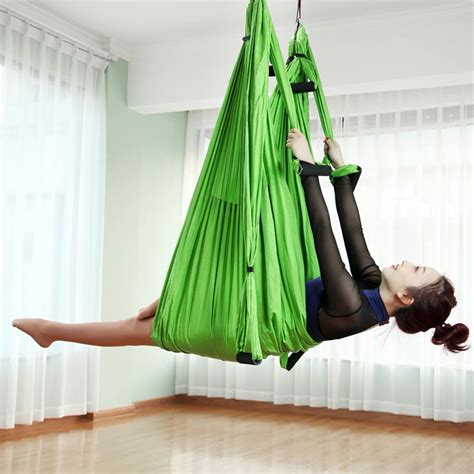 Parachute Fabric Aerial Yoga Hammock Gym Hanging Belt Pilates Home Swing Therapy Anti Gravity