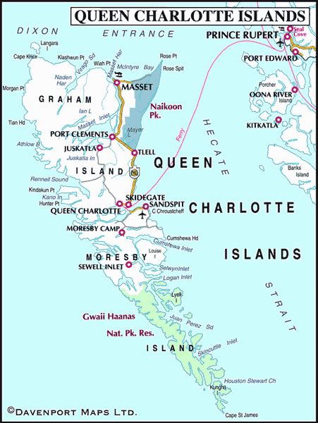 Queen Charlotte Islands Map Zoning Map