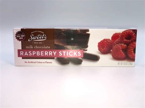 Sweets Chocolate Covered Raspberry Sticks Raspberry