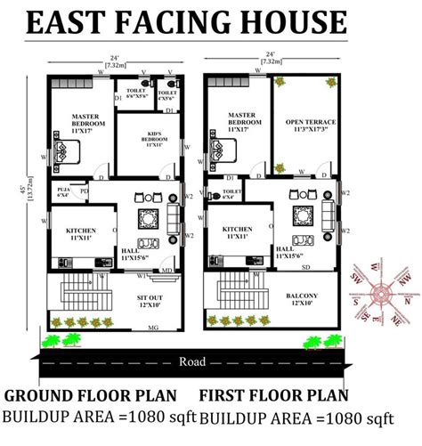 24x45 Wonderful East Facing 3bhk House Plan As Per Vastu Shastra The