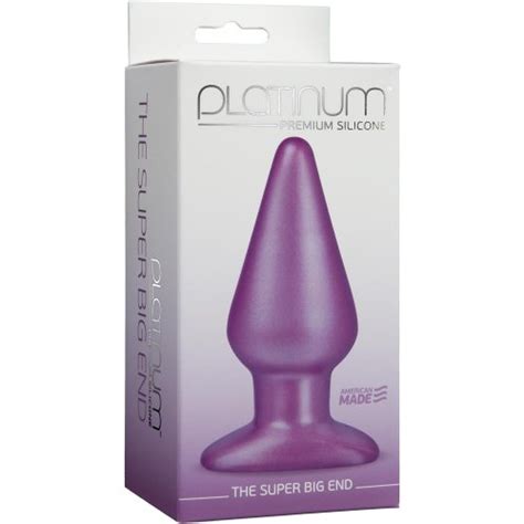 Platinum Silicone The Super Big End Large Butt Plug Purple Sex
