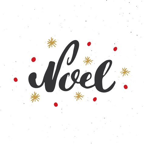 Merry Christmas Calligraphic Lettering Noel Typographic Greetings