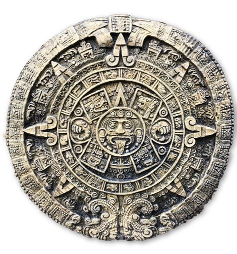 Aztec Mayan Calendar Round Stone Wall Plaque Sun Stone Home Or Garden