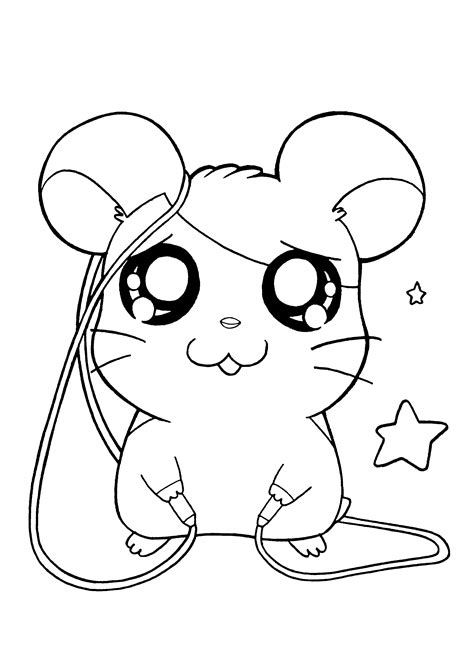 Cute Coloring Pages Of Animated Hamsters Ellieilbeck