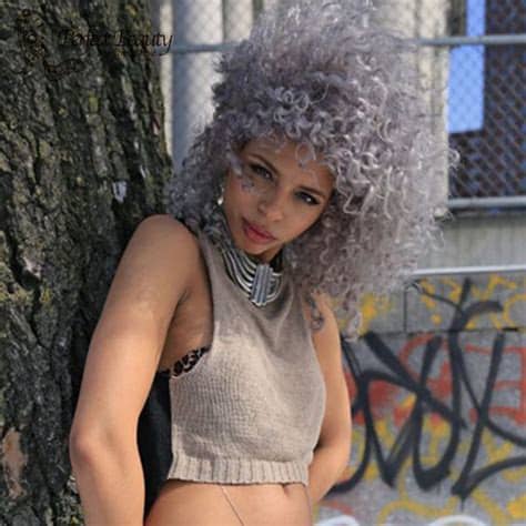 Half shaved hairstyle for black women. Silver Grey Synthetic Lace Front Wig Short Bob Hair Wigs ...
