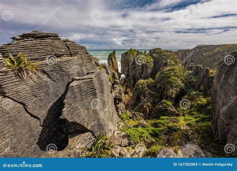 Punakaiki Pancake Rocks With Blowholes In The Paparoa National Park