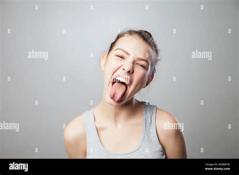 Cute Girl Put Out Tongue Hi Res Stock Photography And Images Alamy