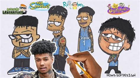 Draw Blueface In 4 Different Styles Yh Aight Youtube