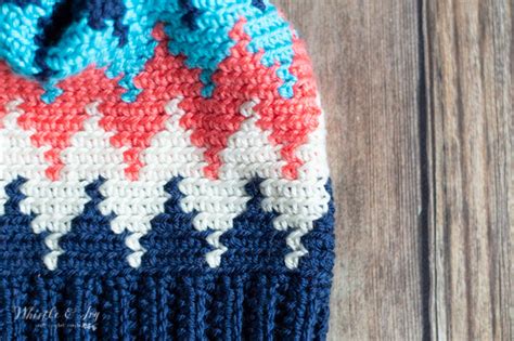 Crochet Chevron Hat - Crochet Pattern - Whistle and Ivy