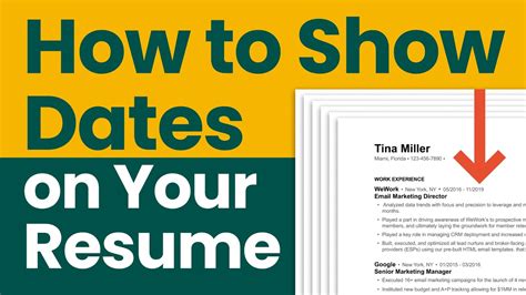 How To Align Dates On Your Resume The Best Format Youtube