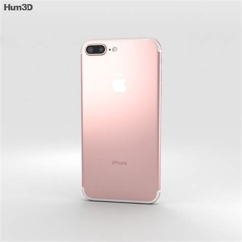 Iphone 7 128gb rose gold. Apple iPhone 7 Plus Rose Gold 3D model - Electronics on Hum3D
