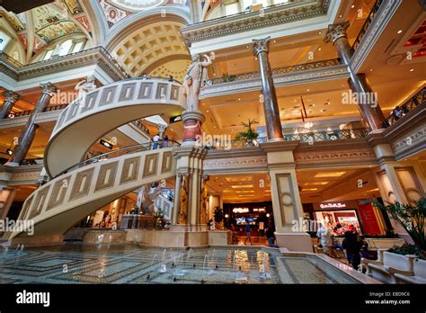 The Shopping Mall At Caesars Palace Hotel Las Vegas Nevada Usa Stock
