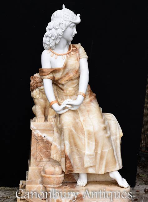 Hand Carved Italian Marble Maiden Statue Female Figurine Roman