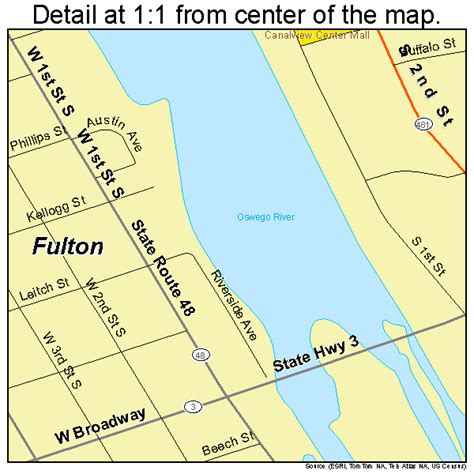 Fulton New York Street Map 3627815