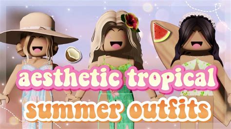 Aesthetic Tropical Summer Outfit Codes For Bloxburg Roblox ♡ Youtube