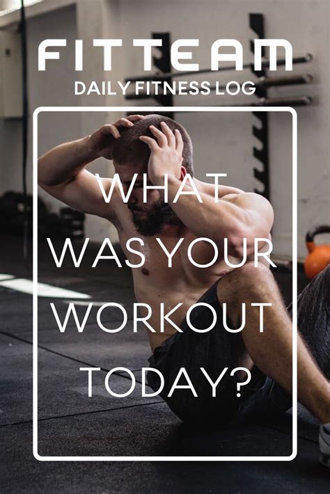 What Was Your Workout Today Daily Workout Workout Fitness Log