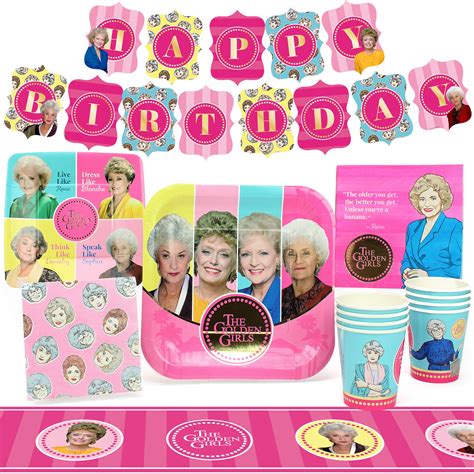 Buy Golden Girls Party Supplies Standard Birthday Party Decorations With Happy Birthday Banner