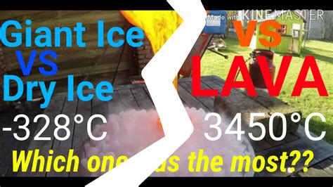 Giant Ice Vs Lava And Dry Ice Vs Lava Experiment Amazing Result