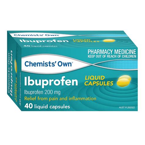 Chemists Own Ibuprofen 200mg 40 Liquid Capsules Choice Pharmacy