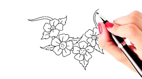 How To Draw Beautiful Flowers Easy And Simple Drawing Yzarts Yzarts
