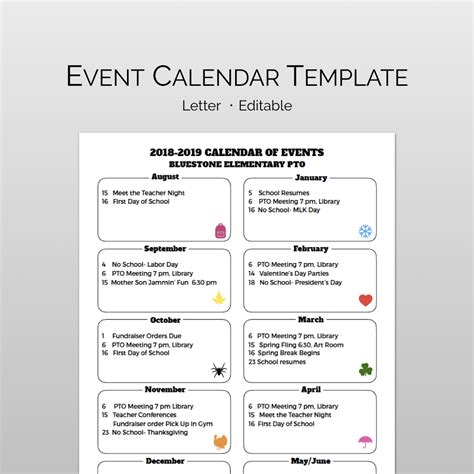 Church Event Calendar Template Hq Template Documents