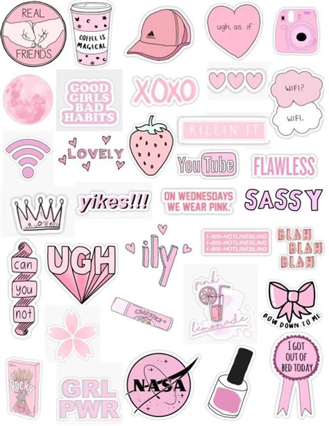 Vintage Pink Aesthetic Stickers