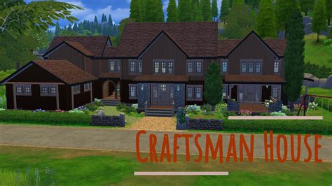 Craftsman House 🌲 The Sims 4 Speed Build 💚 Youtube