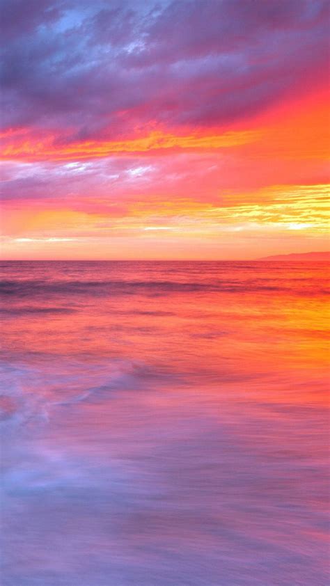Download Ocean Pink Sunset Wallpaper