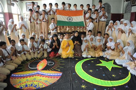 Students And Teachers From The Anjuman E Islam School Pose With Hindu