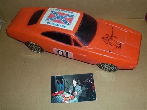 Tom Wopat Dukes Of Hazzard Signed General Lee Bank Plastic W