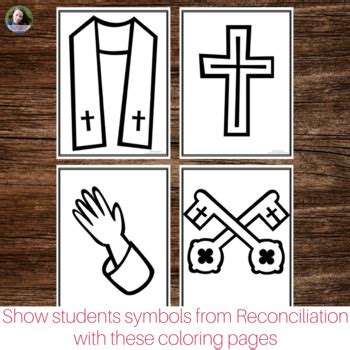 Pastor and jesus in presence of kids. Catholic Sacraments: Reconciliation Coloring Pages - The ...