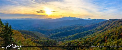The Blowing Rock North Carolina Panorama Valley Mountain Sunset Royal