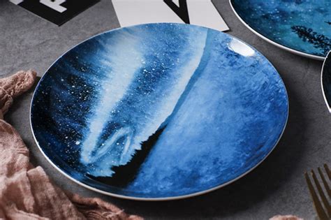 The Milky Way Starry Night Plate Collection Ceramic Plate Etsy