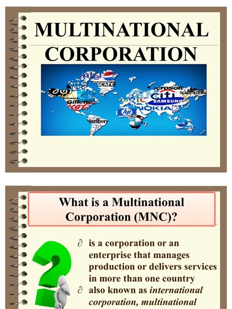 Role Of Multinational Corporations