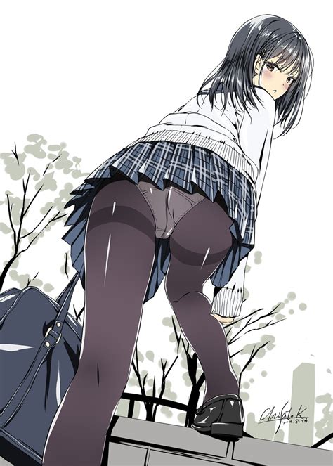 Kobayashi Chisato Ass Cameltoe Pantsu Pantyhose Seifuku Skirt Lift