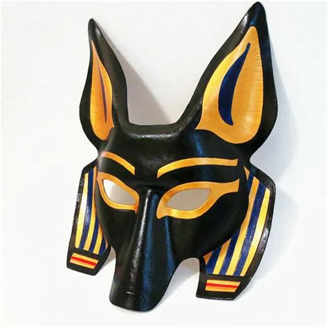 Anubis Adult Leather Mask Greek God Egyptian Half Face Costume Accessoryhandmade 26 09 Picclick