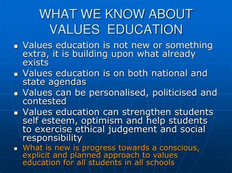 Ppt Values Education Powerpoint Presentation Free Download Id479793